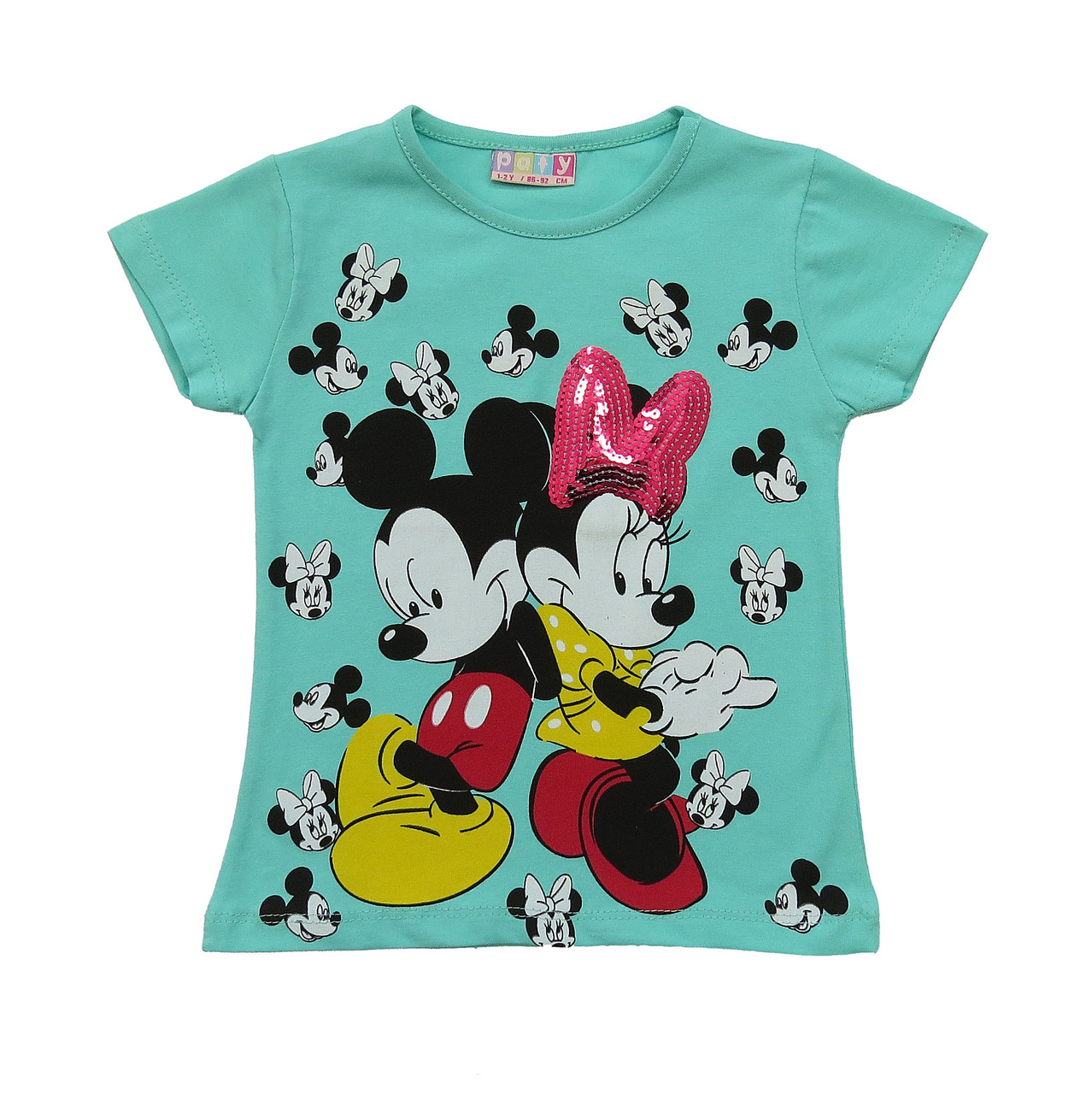 

Футболка Mickey&Minnie Mouse Paty Kids для девочки 86-92 см Бирюзовая 9032