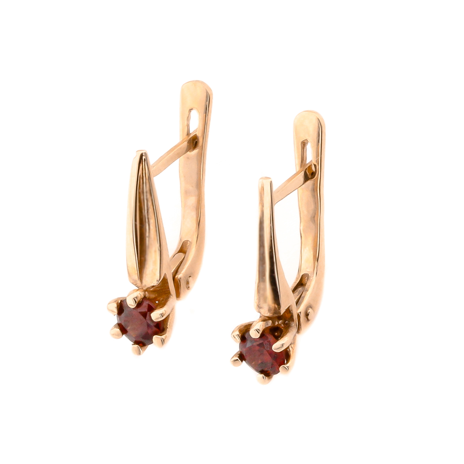 

Золотые серьги с гранатами 12962gr Диамант