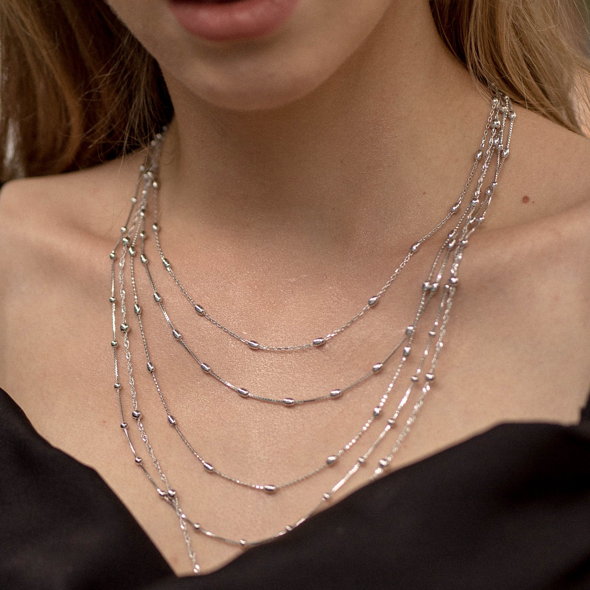 

Серебряное колье KO14300 Диамант, 50 размер