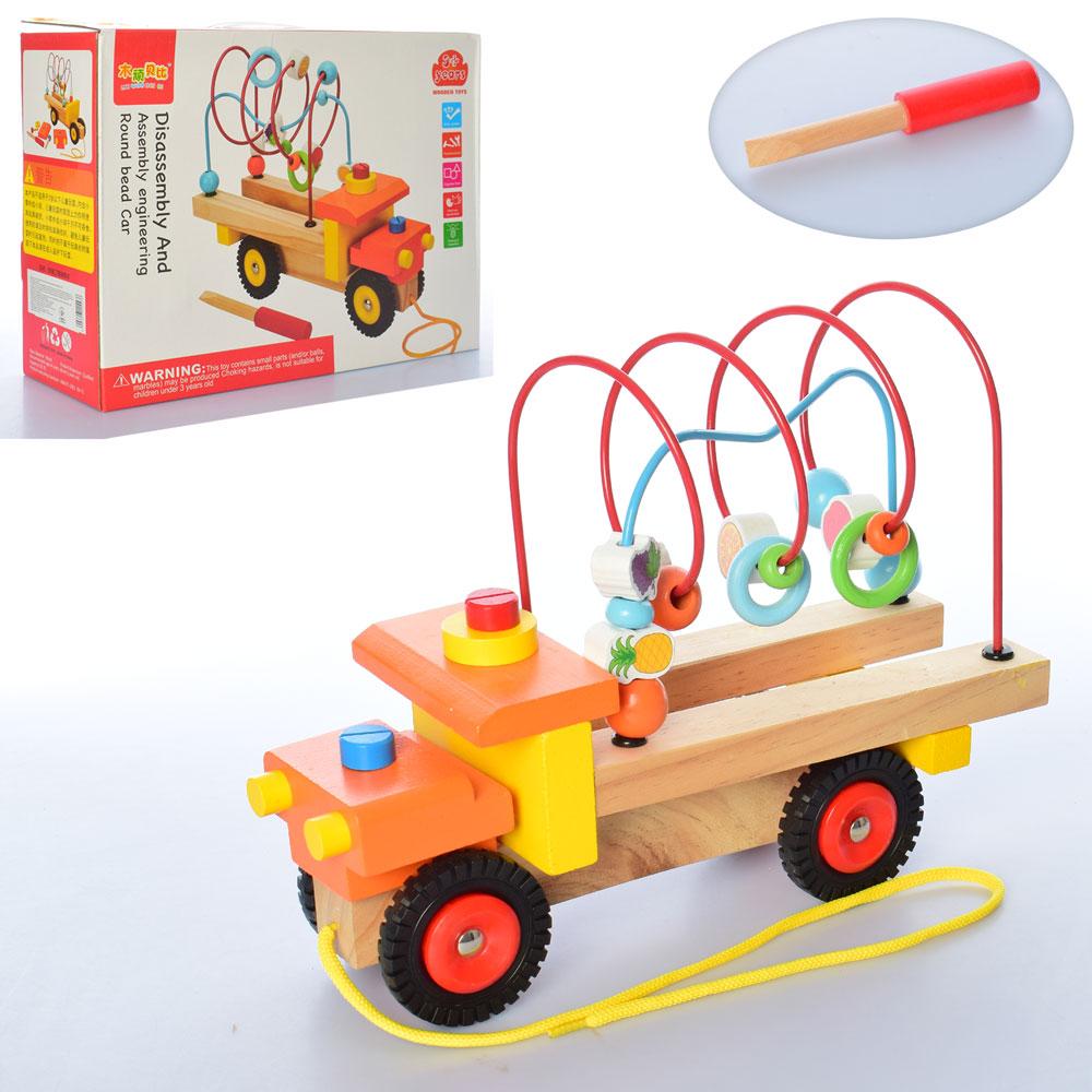 

Деревянная игрушка Центр развивающий Woody MD 2107 машина, каталка, лабиринт