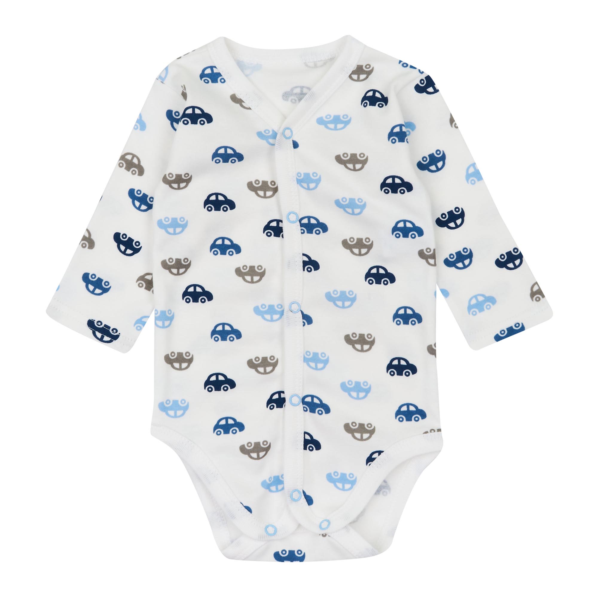 

Боді (довгий рукав) на кнопках "Машинки" Соня молочний 5383 021401, 56-62 (0-3 міс)