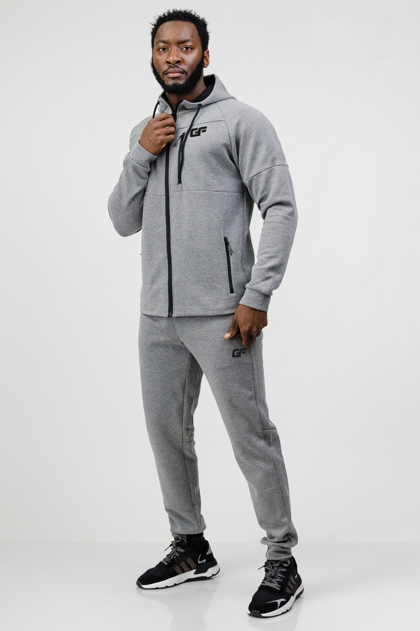 

Мужской спортивный костюм серый 1-DS-3K-004 Go Fitness размер L