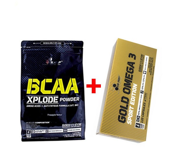 

Комплект Аминокислота Olimp BCAA Xplode 1 кг Клубника + Жирные кислоты Olimp Gold Omega 3 Sport Edition 120 кап (912561)
