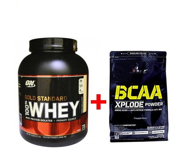 

Комплект Протеин Optimum Nutrition 100% Whey Gold Standard 2.27 кг Роки-роуд + Аминокислота Olimp BCAA Xplode Powder, 1 кг - Фруктовый пунш(912558)