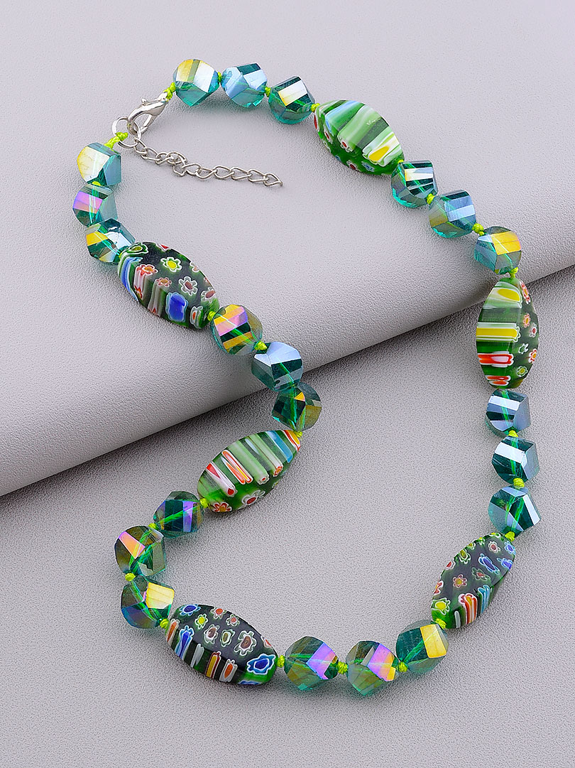 

Бусы Муранское стекло зеленые 45 см. 092188