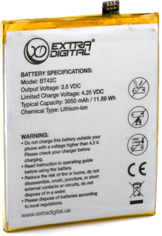 

Аккумулятор ExtraDigital для Meizu M2 Note 3050 mAh