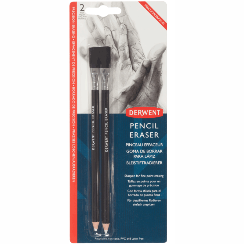 

Ластик ручка с кисточкой Derwent Pencil Eraser 2 шт (2305809)