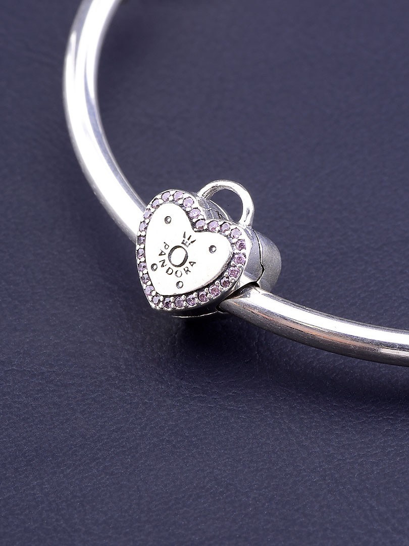 

Клипса Сердце Pandora style Фианит Серебро(925) 082943
