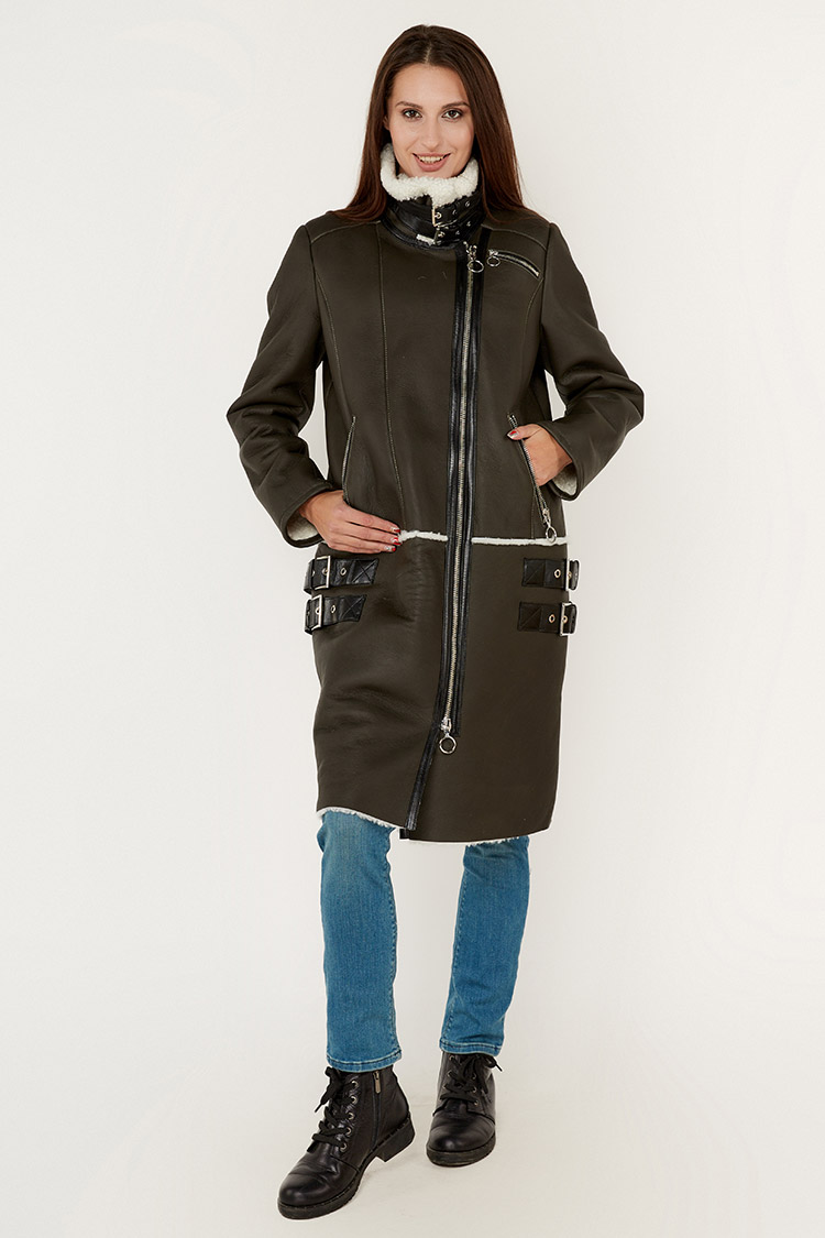 

Дубленка Ricca donna Etbk-04 L Темно-зеленая 123920003
