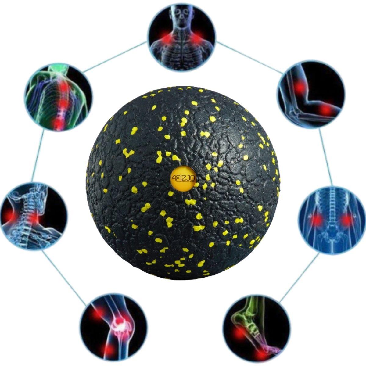 

Массажный мяч 4FIZJO Epp Ball 12 4FJ0057 Black-Yellow для миофасциального массажа, спины и триггерных точек