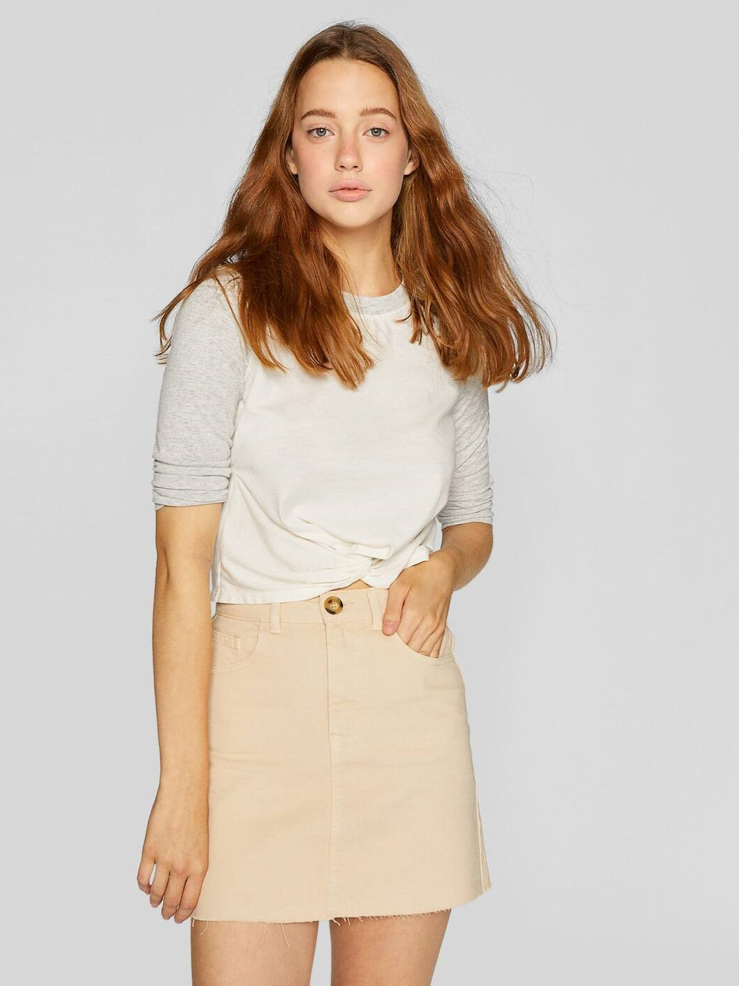 

Лонгслив Stradivarius 08058141210 M Белый