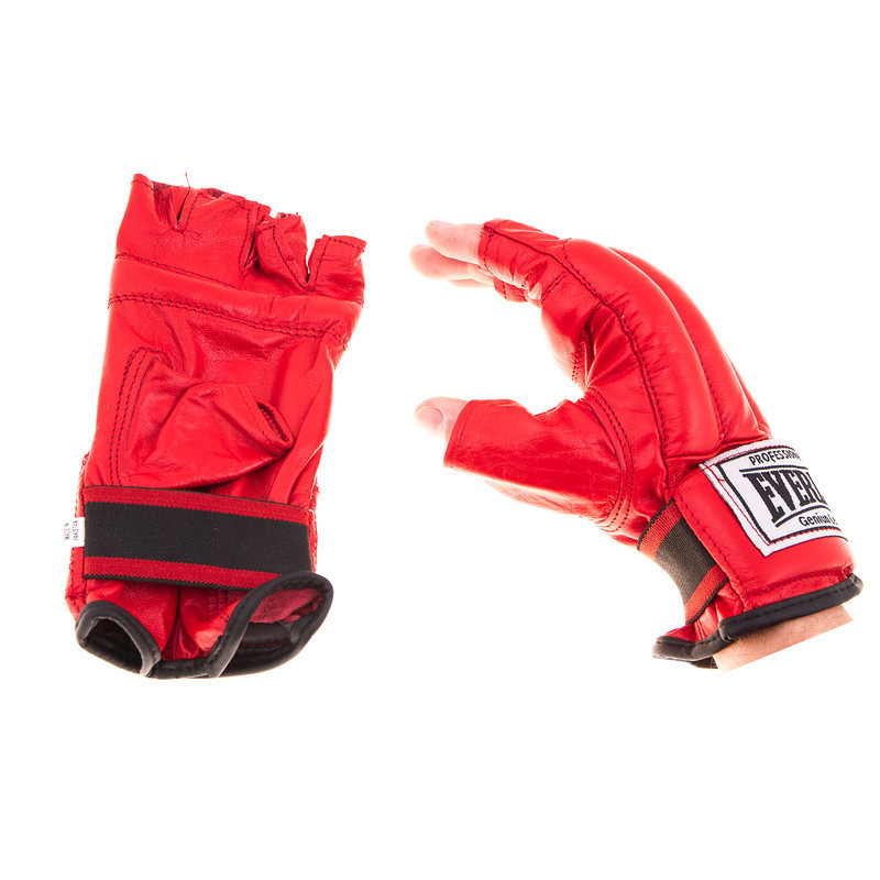 

Перчатки шингарты Everlast, кожа, рр. L красный, mod. 4011