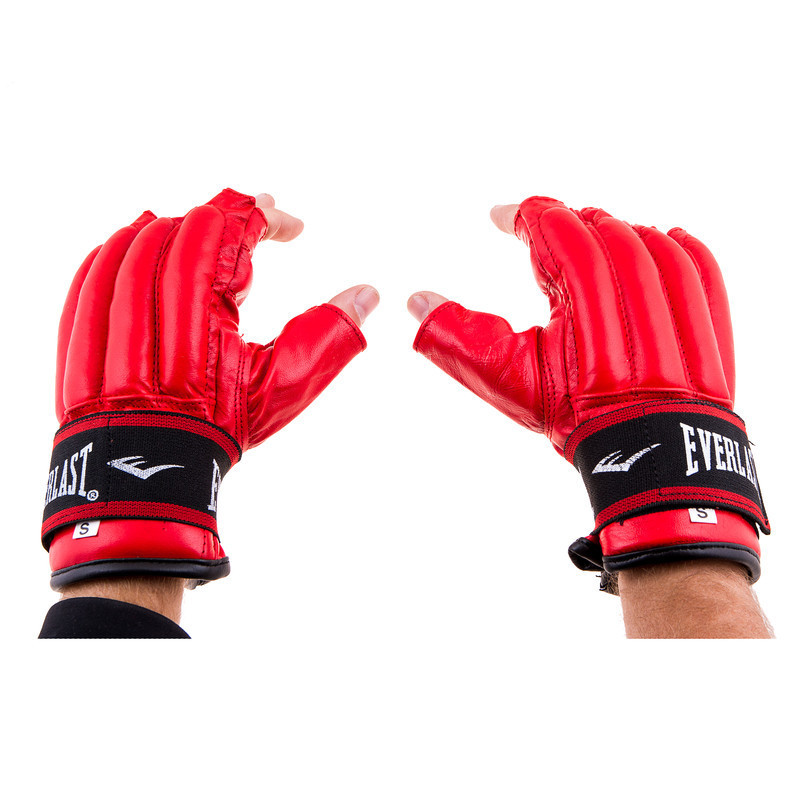 

Перчатки шингарты Everlast, кожа, на липучке, рр. S красный