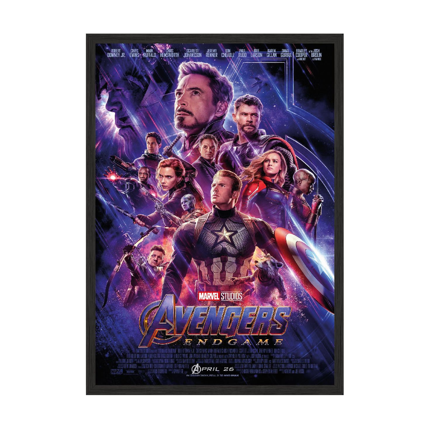 

Постер в рамке MY POSTER с антибликовым стеклом 297x420 мм Black "Мстители - Конец Эпохи"