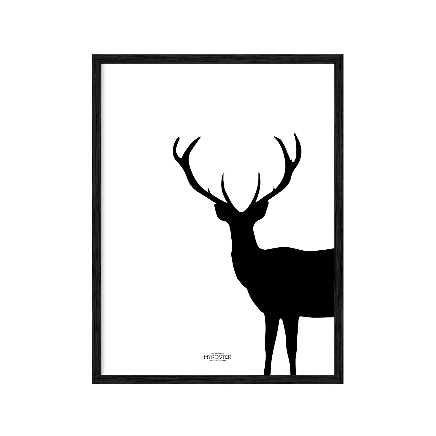 

Постер в рамке MY POSTER 420x594 мм Black "Олень"