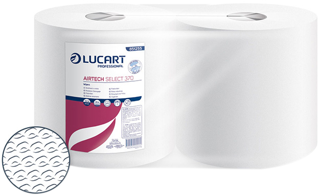 

Бумажные полотенца Lucart Airtech Select 370 1 слой 370 отрывов 2 рулона
