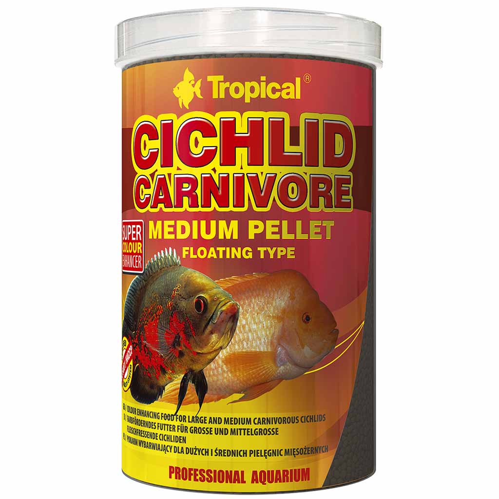 

Сухой корм для плотоядных цихлид в гранулах Cichlid Carnivore Mediuml Pellet TROPICAL 1 л - 360 г Tropical BGL-TL-55