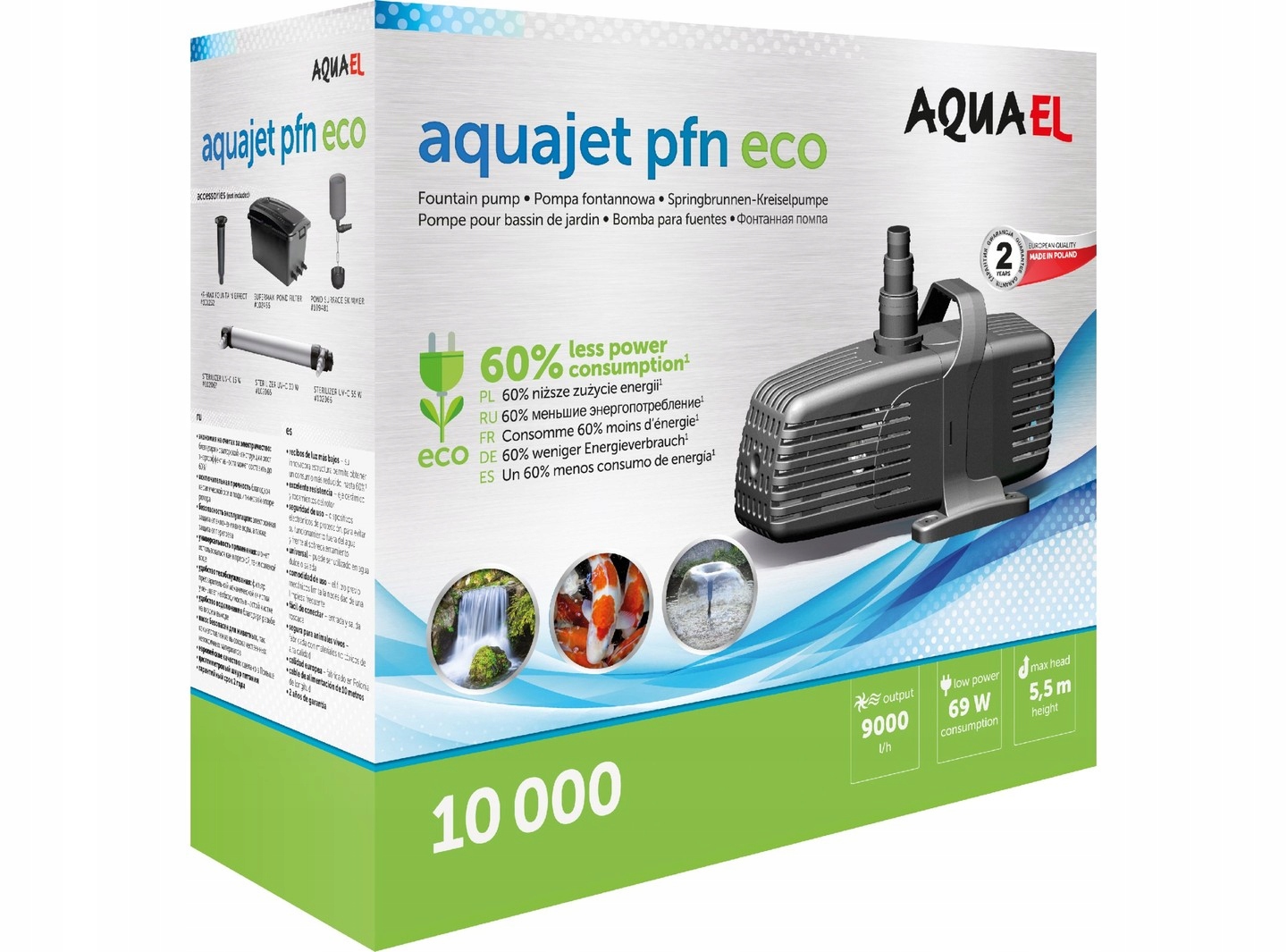 

Помпа для фонтана PFN-10000 ECO AQUAEL 69 Вт Aquael BGL-AE-97
