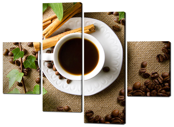 

Модульная картина Interno Холст Кофе и зерна 106X77см