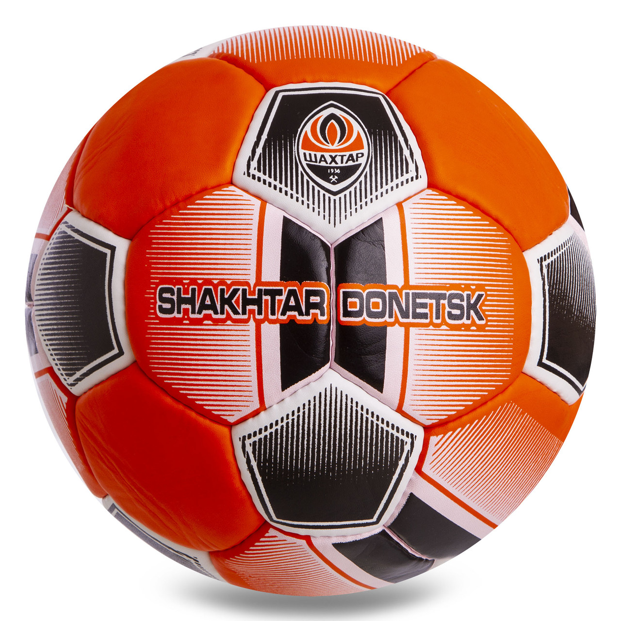 

Мяч футбольный 5 размер для улицы ШАХТЕР ДОНЕЦК SHAKHTAR DONETSK Ручная сшивка Оранжевый (СПО FB-0748)
