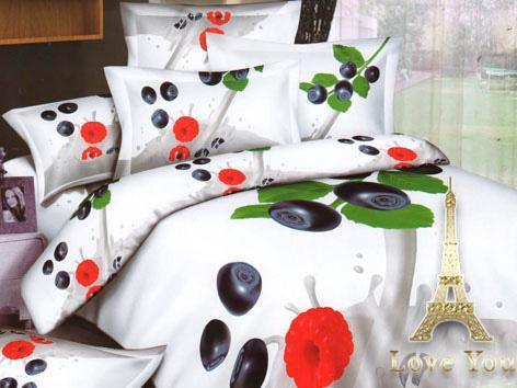 

Комплект постельного белья Love You Сатин 3D "Коктейль" Евро