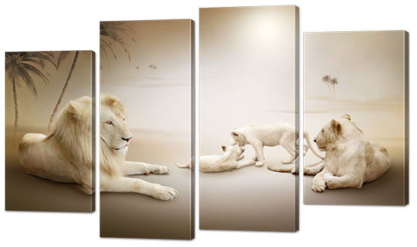 

Модульная картина Interno Эко кожа Прайд 166x120см
