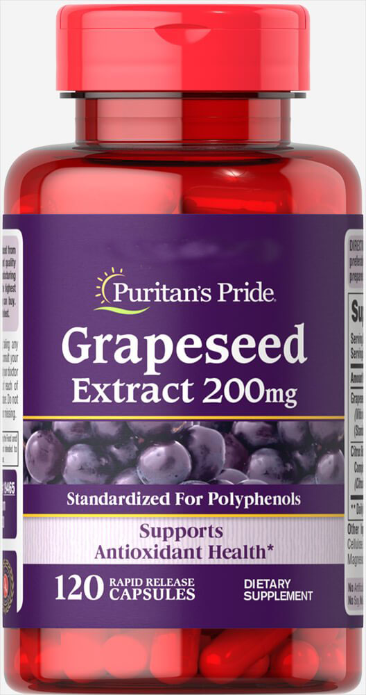 

Специальный продукт Puritans Pride Grapeseed Extract 200 Mg 120 капсул (4384301574)