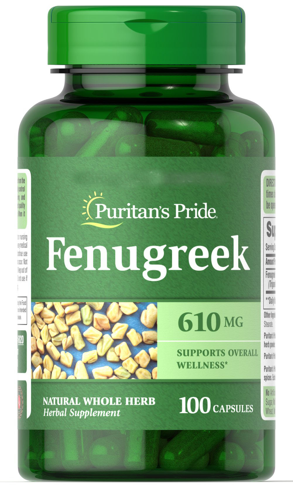 

Специальный продукт Puritan's Pride Fenugreek 610 mg 100 капсул (4384301565)