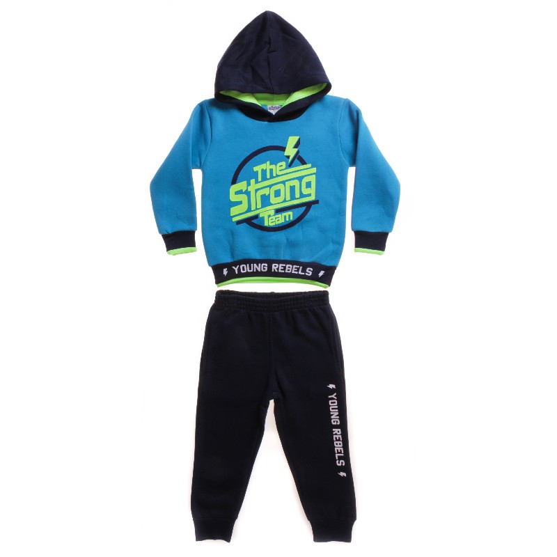 

Футболка с длинным рукавом + Брюки для мальчика ELNINO 20501 98 см ярко-синий/т-синий