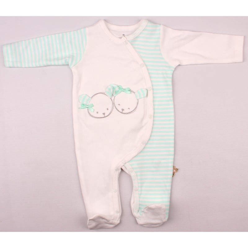 

Комбинезон для девочки BIBABY 60231 68 см белый/мятный (409250)