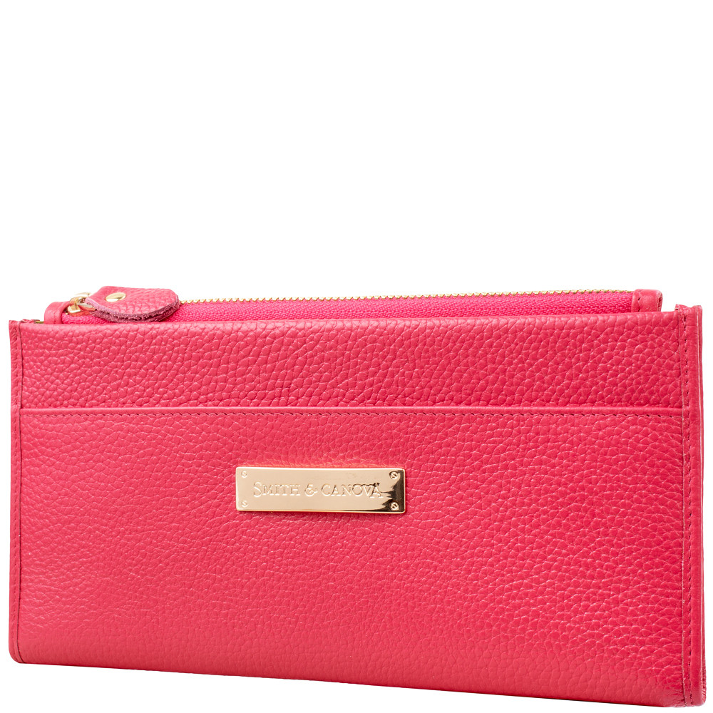 

Женский кожаный кошелек (FUL-28538-fuchsia) Smith&Canova 20х10х0,5 см Красный 000131552