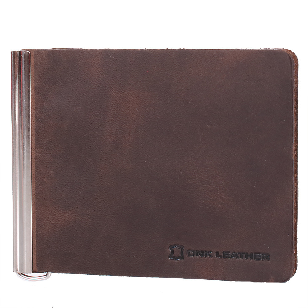 

Мужской кожаный зажим для купюр DNK Leather 10х7,5х0,3 см Коричневый 000131782