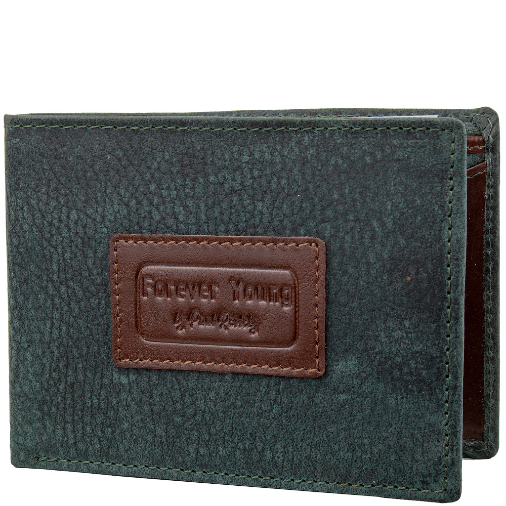 

Мужской кожаный кошелек (DNKN951-VTP-green) Forever young 13х10,5х2 см Зеленый 000132330