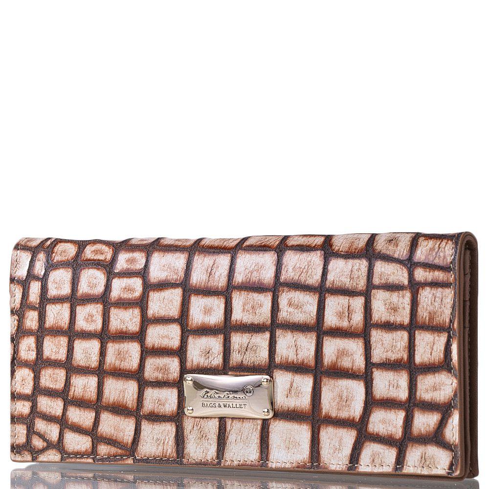 

Женский кожаный кошелек (W11044853560-beige) Wanlima 18,5х9х2 см Бежевый 000131391
