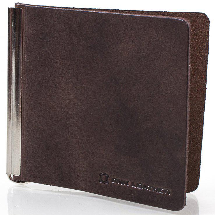 

Мужской кожаный зажим для купюр DNK Leather 9,2х8,5х0,3 см Коричневый 000133801