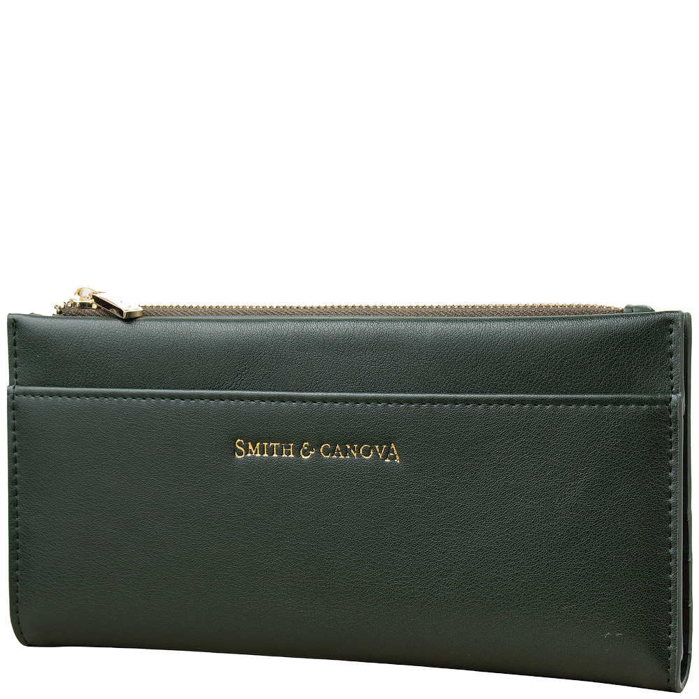 

Женский кожаный кошелек (FUL-26811-dkgreen) Smith&Canova 20х10х0,5 см Зеленый 000131551
