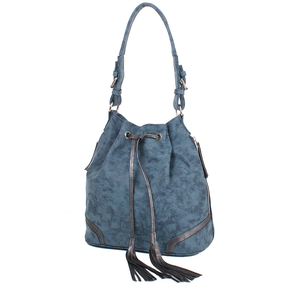 

Женская сумка-хобо (LK10194-blue) Laskara 30х27х15 см Синий 000133687