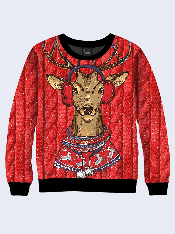 

Женский свитшот Олень в наушниках (9732) Vilno L (48) 000136473