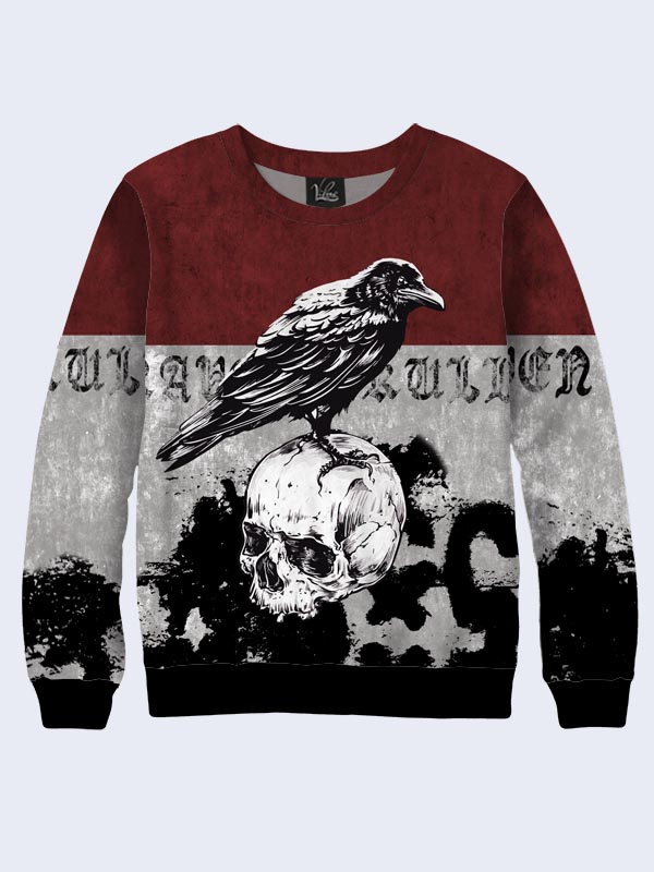 

Мужской свитшот Raven and skull Vilno L 000138070