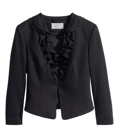 

Піджак H&M з рюшами чорний (57-7868)