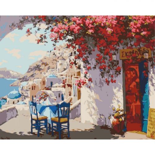 

Картина по номерам "Уютный городок"