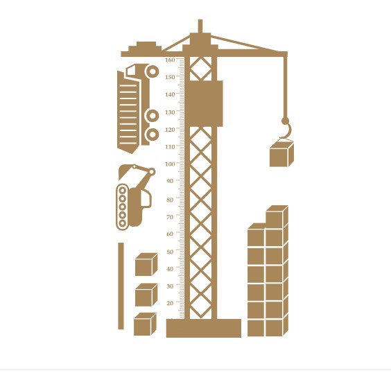 

Интерьерная виниловая наклейка ростомер IdeaClock Crane 105х185 см Светло-коричневый(39369-46-47)
