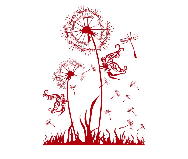 

Интерьерная наклейка на стену и обои IdeaClock Fairies 96х130 см Красный(39385-46-9)