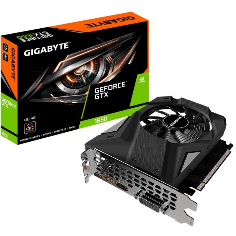 

Видеокарта GIGABYTE GeForce GTX1650 4096Mb D6 OC (GV-N1656OC-4GD)