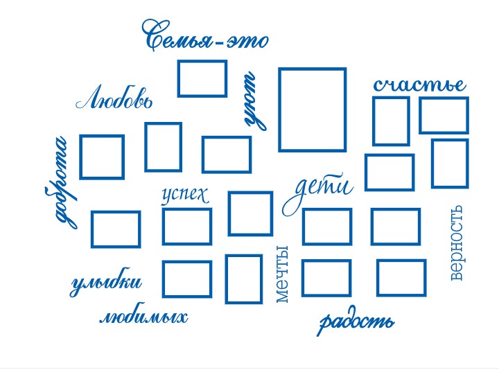 

Красивый виниловый стикер на стену и обои IdeaClock Family photo album 130х96 см Лазурный(39165-46-31)