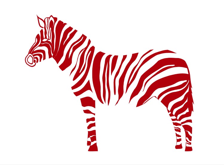 

Наклейка интерьерная в садик IdeaClock Cute zebra 150х120 см Красный(58793-464)