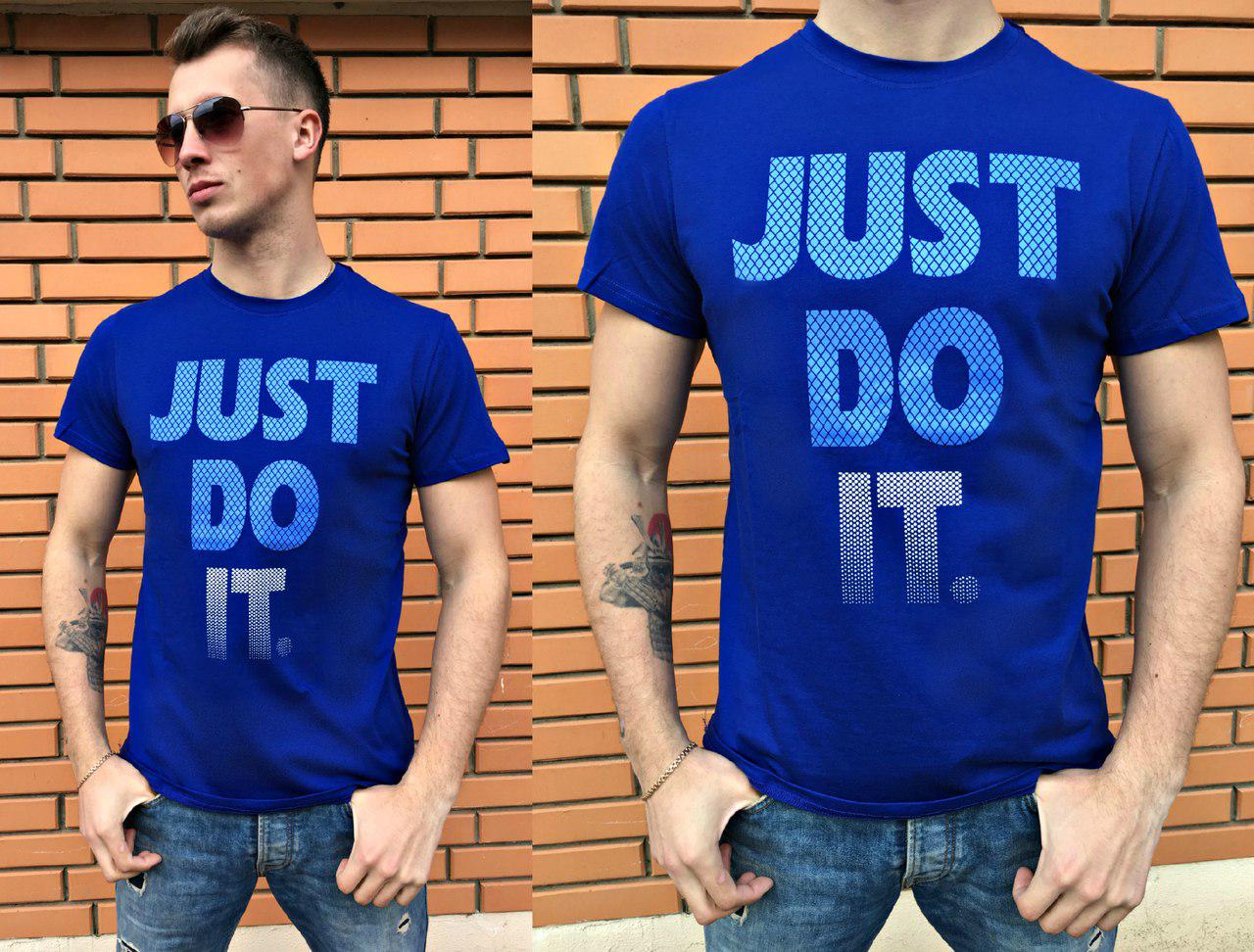 

Мужская футболка Lenato "Just do it"  электрик, Мужская футболка Lenato "Just do it" XL электрик