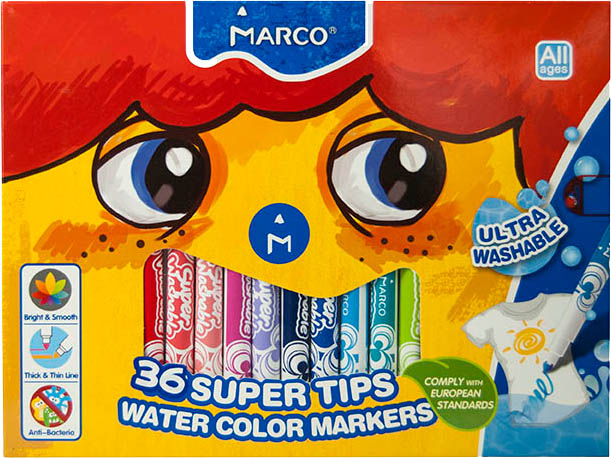 

Фломастеры Marco Super Washable 36 цветов (1630-36CB)