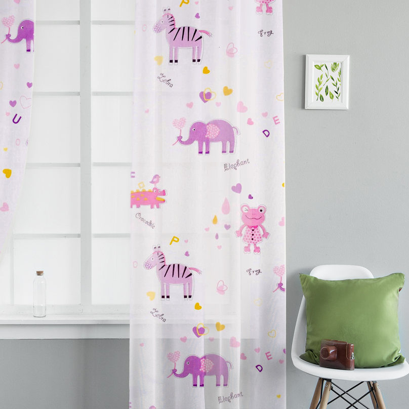 

Тюль для детской комнаты TT107910 Time Textile 300х270 см Розово-фиолетовый