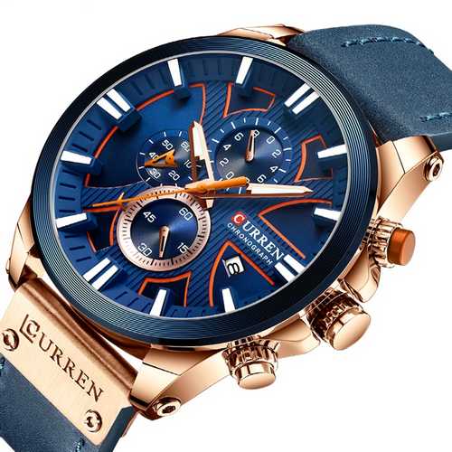 

Мужские наручные часы 8346 Blue-Cuprum Curren 49 мм Синий